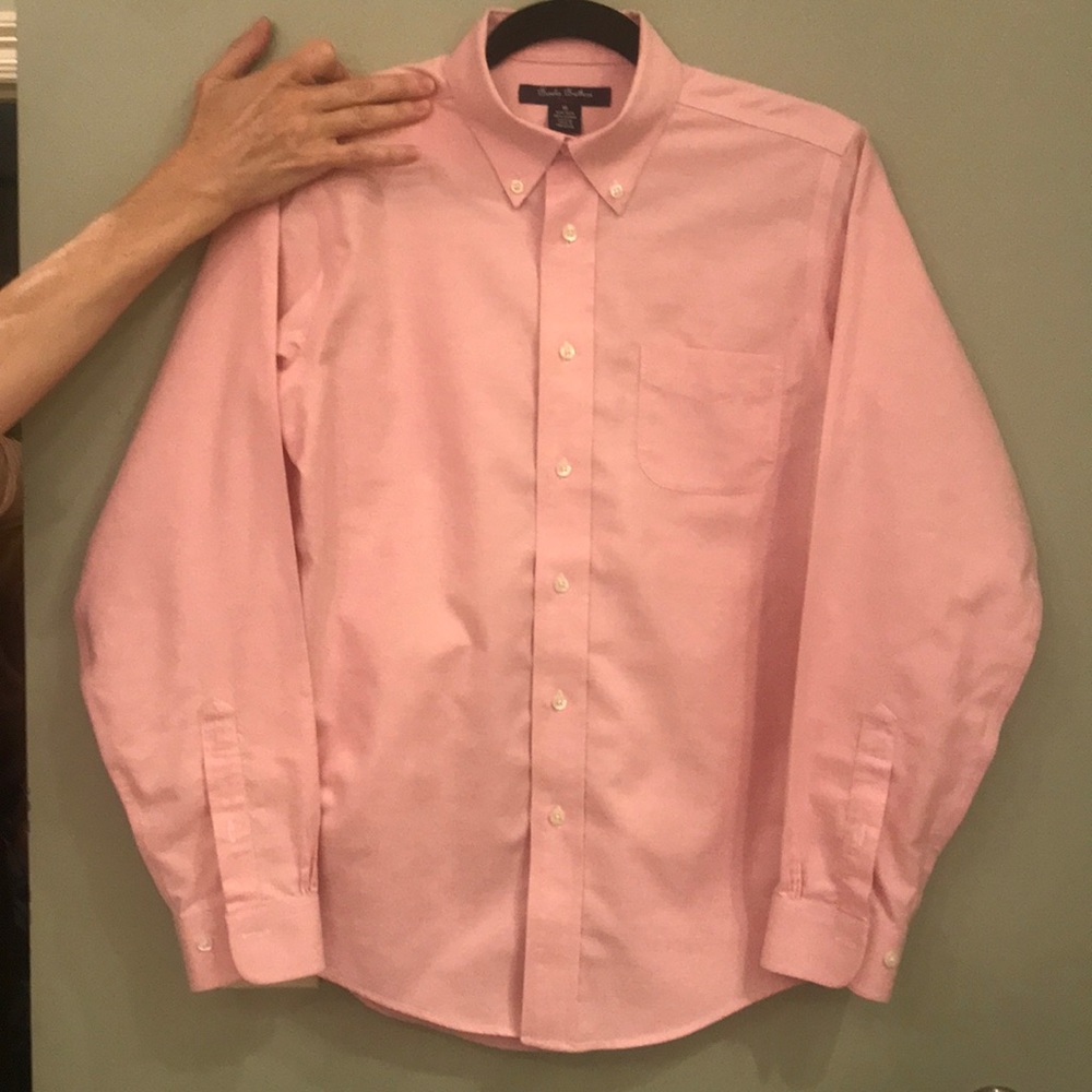 Brooks Brother Fleece Pink Dress Shirt